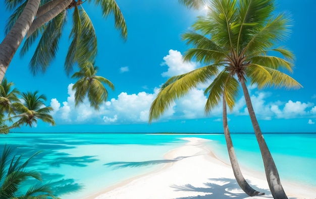 Una fotografía impresionante que captura la belleza de una playa tropical en una isla paradisíaca