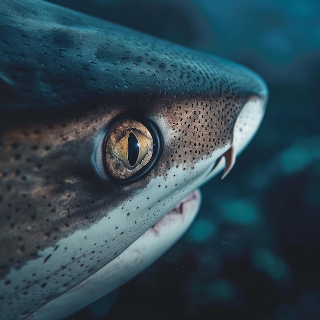 Fotografía impresionante del tiburón tigre en aguas claras