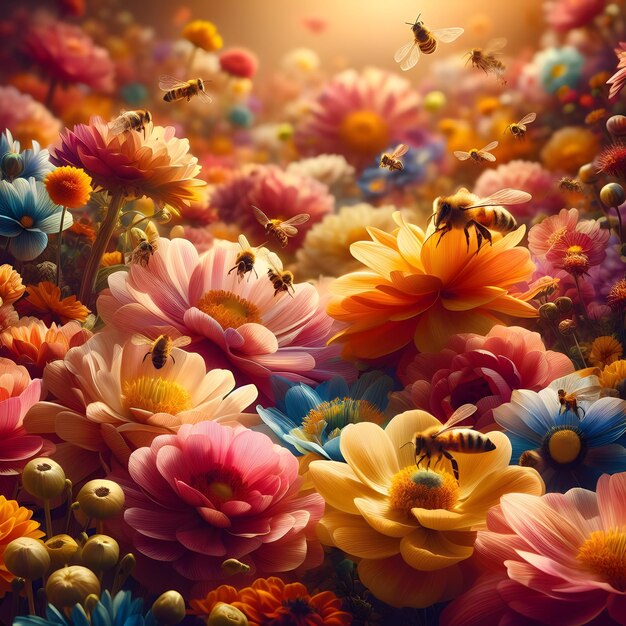 Fotografia impressionante de flores vibrantes da natureza