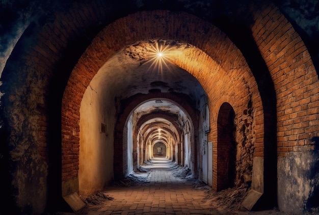 Fotografia impressionante do interior de um antigo túnel na cidade eslovena de Mislinja