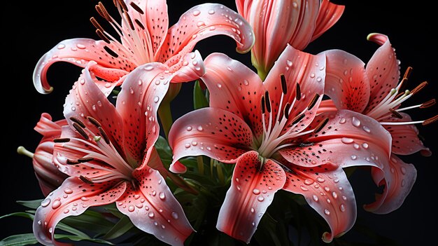 Fotografia incrível e detalhada da flor de lírio