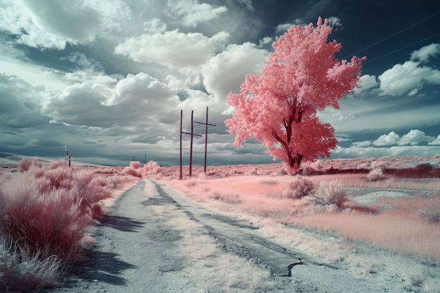 La fotografía infrarroja transforma una escena mundana en un paisaje de ensueño surrealista