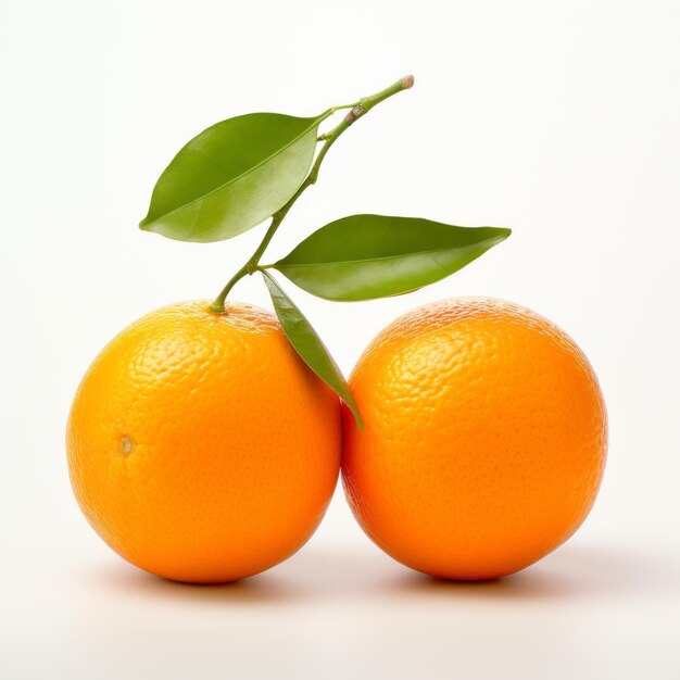 Fotografía japonesa inspira dos naranjas sobre fondo blanco
