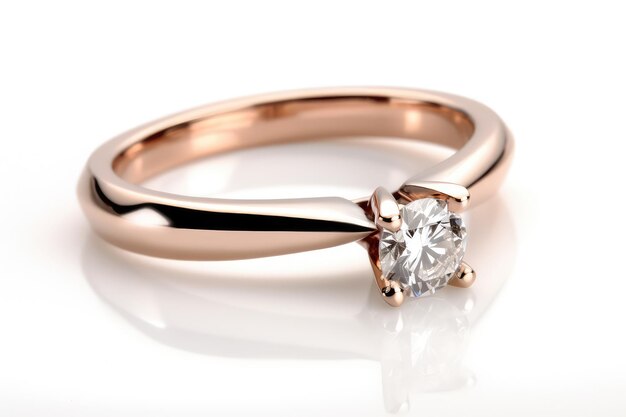 fotografía de joyas de anillo realista y de diseño con cristal real generativo ai