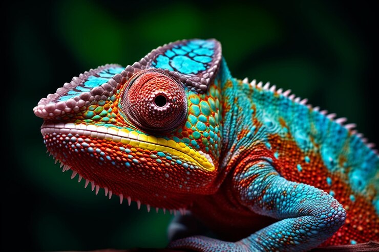 una fotografía de lagarto camaleón iguana gecko