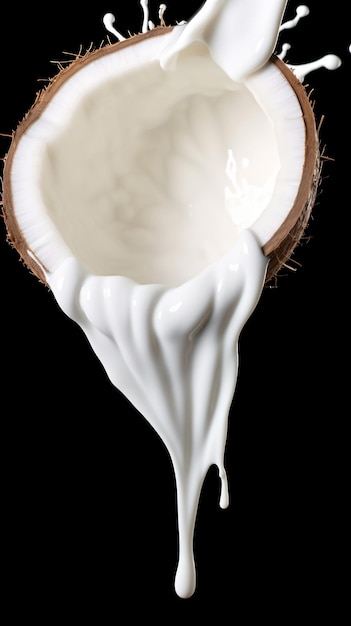 Fotografía de leche de coco