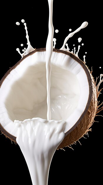 Fotografía de leche de coco