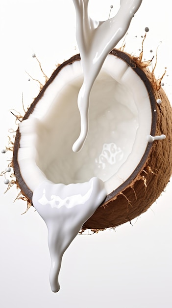 Fotografía de leche de coco