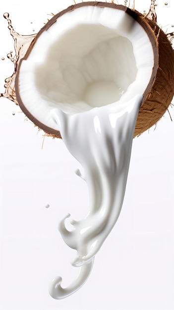 Fotografía de leche de coco