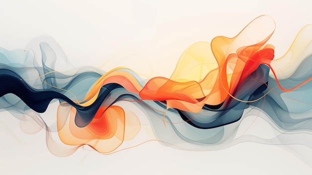 Fotografía libre colores vibrantes fluyen en el patrón de onda abstracta generado por ai