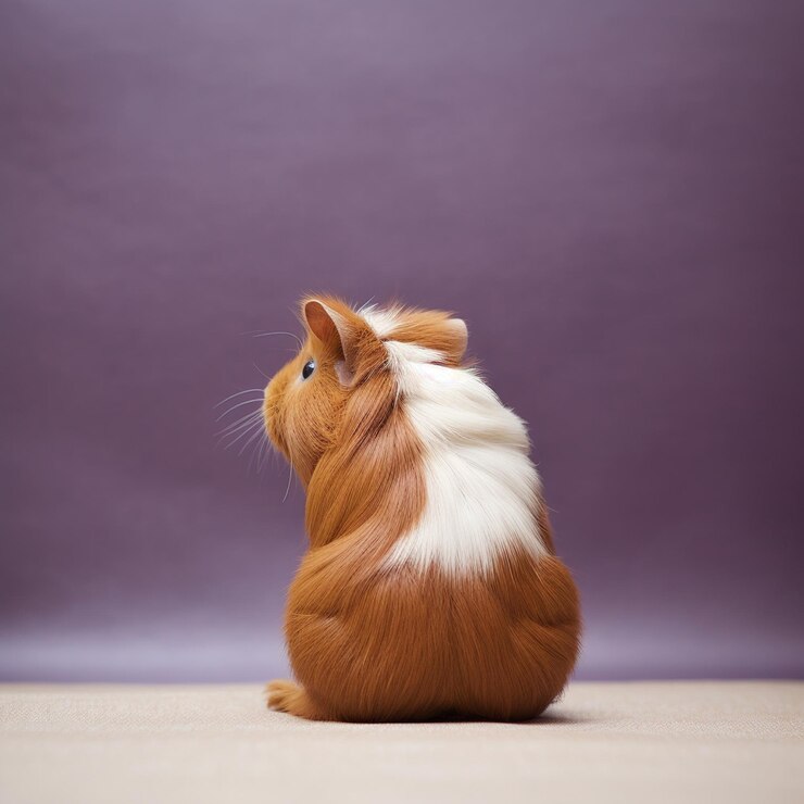 Una fotografía de un lindo y adorable conejillo de indias.