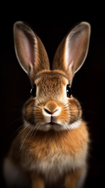 una fotografía de un lindo y adorable conejo y liebre