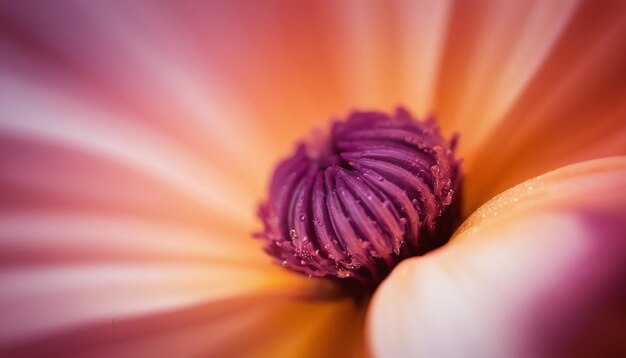 Fotografía macro abstracta flor de contraste colores saturados flor de gazania belleza eterna