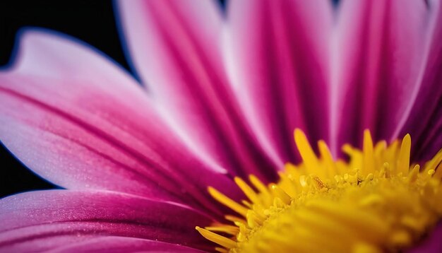 Foto fotografia macro abstrata flor contrastante cores saturadas flor de gazania beleza eterna