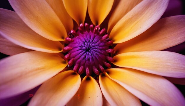 Foto fotografia macro abstrata flor contrastante cores saturadas flor de gazania beleza eterna