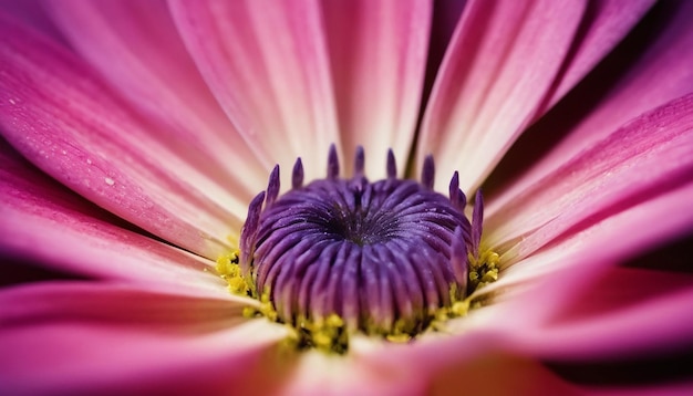 Fotografia macro abstrata flor contrastante cores saturadas flor de gazania Beleza eterna