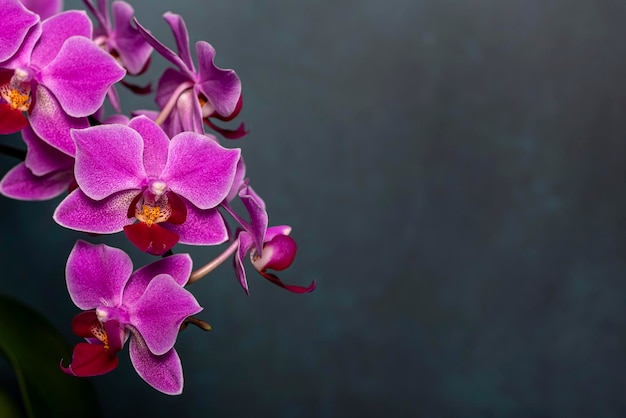 Fotografía macro en blanco de orquídea rosa