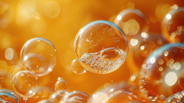 Fotografía macro de las burbujas