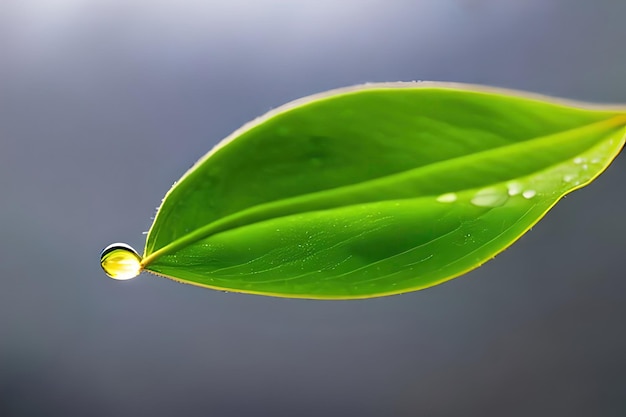 fotografia macro de folha verde