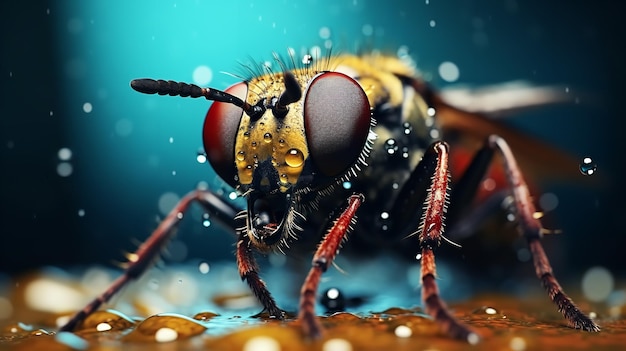 Fotografia macro de insetos biologia da fauna Ai Generative