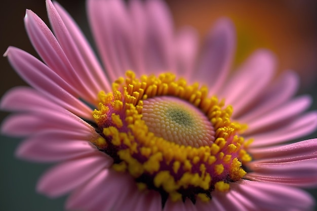 Fotografia macro de perto flor rosa