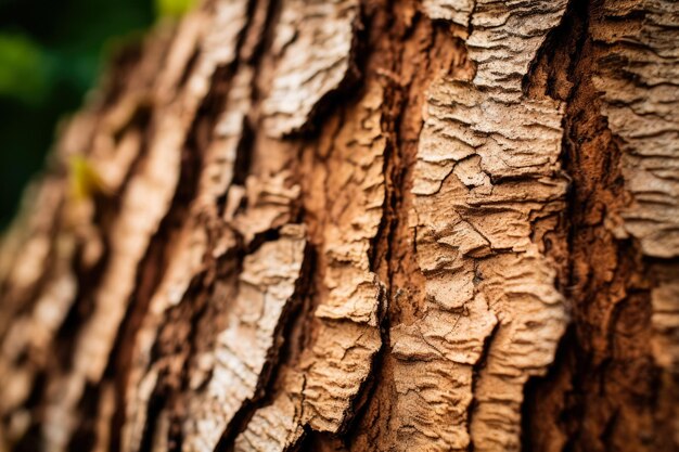 Fotografia macro de várias texturas de casca em uma floresta exuberante