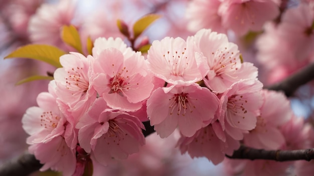 fotografía macro flor de sakura