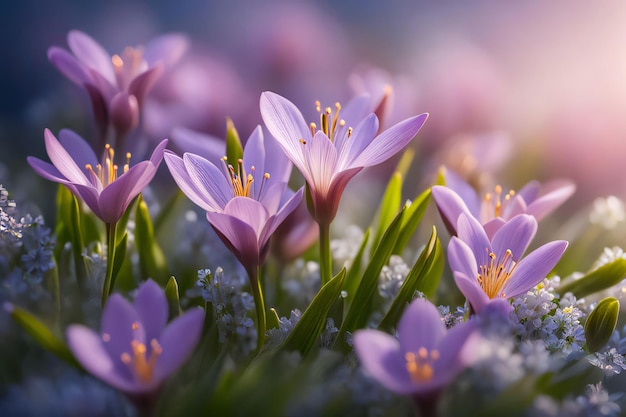 Fotografía macro de fondo de primavera