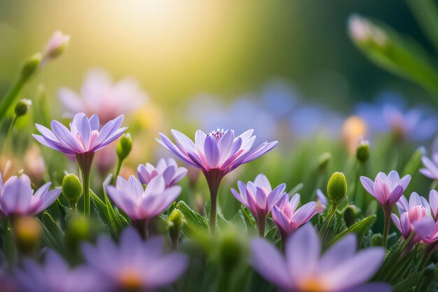 Fotografía macro de fondo de primavera