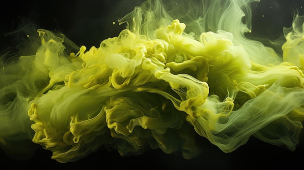 Fotografía macro del humo de Chartreuse en el fondo Hd Generative Ai