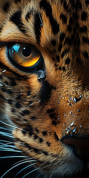 Fotografía macro de leopardo