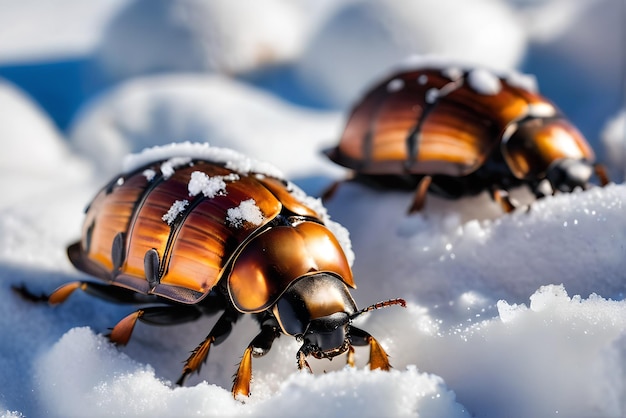 Fotografía macro de la naturaleza en invierno