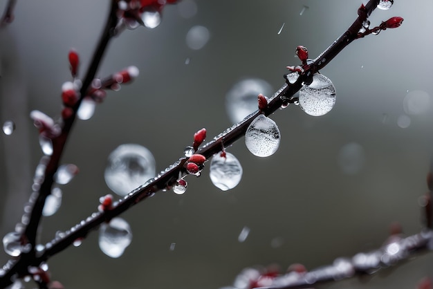 Fotografía macro de la naturaleza en invierno