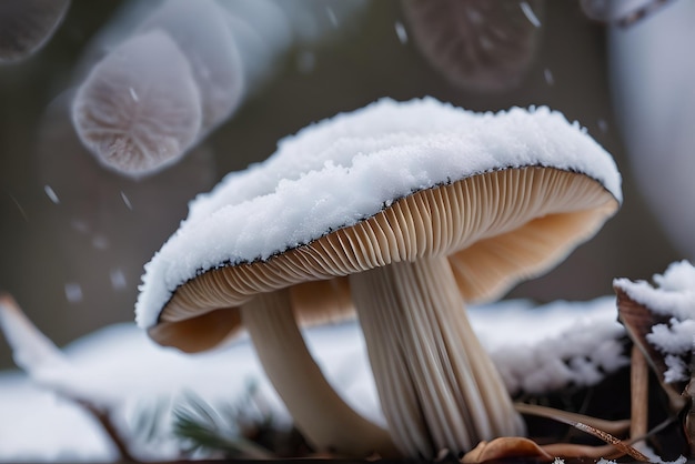 Fotografía macro de la naturaleza en invierno