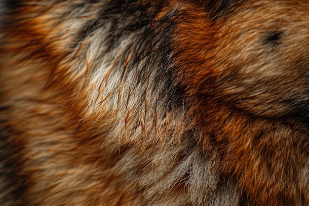 Foto fotografía macro de piel de perro pastor alemán de fondo de alta calidad