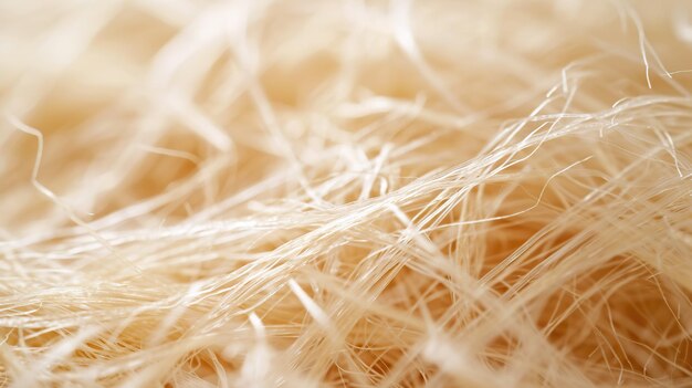 Fotografía macro de primer plano que muestra la intrincada textura y patrones de un material de fibra natural