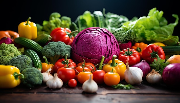 Fotografía macro de las verduras