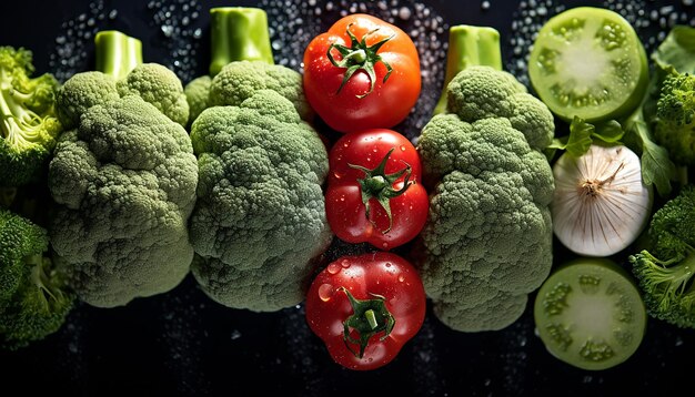 Fotografía macro de las verduras