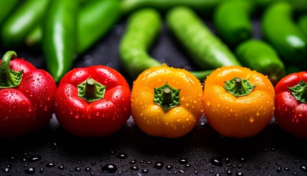 Fotografía macro de las verduras