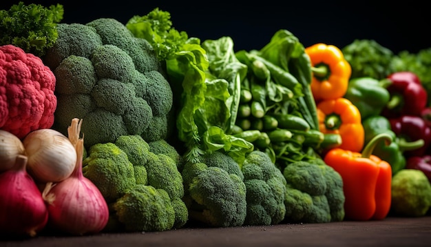 Fotografía macro de las verduras