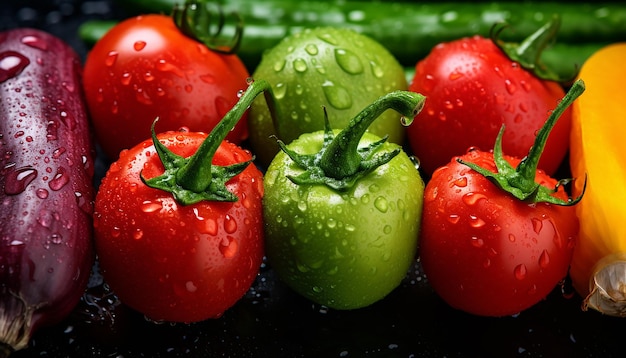 Fotografía macro de las verduras