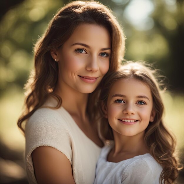 Foto fotografía de una madre y su hija