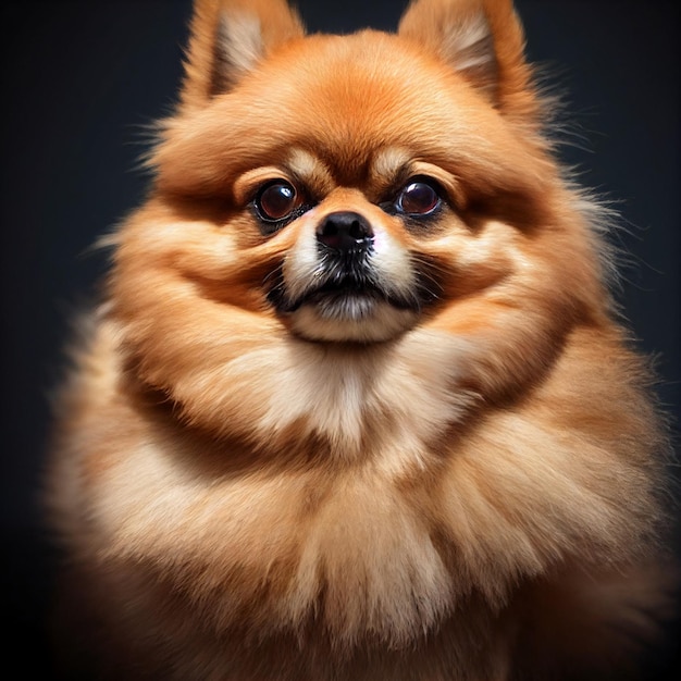 Fotografía de magnífico perro pomerania