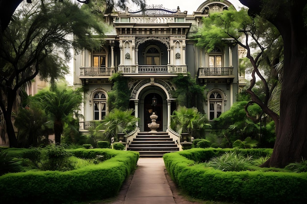 Fotografía de mansiones históricas del distrito del jardín