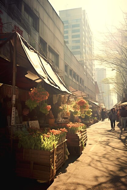 Foto fotografía del mercado