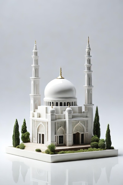 Fotografía de mezquitas sencillas en miniatura