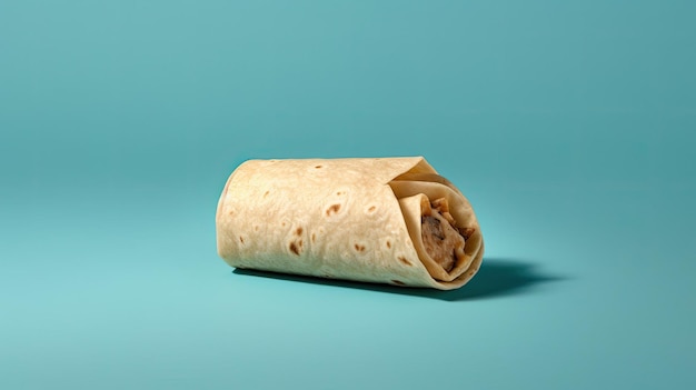 Una fotografía minimalista de comida colocada sobre un fondo de color sólido.