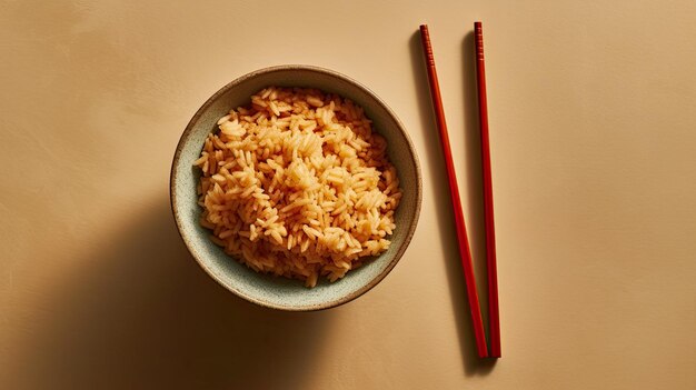 Una fotografía minimalista de comida colocada sobre un fondo de color sólido.