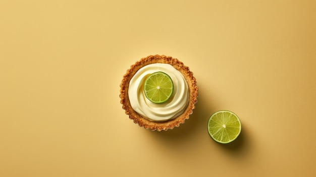 Una fotografía minimalista de comida colocada sobre un fondo de color sólido.