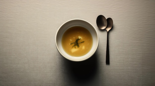 Una fotografía minimalista de comida colocada sobre un fondo de color sólido.